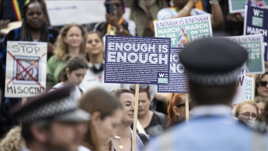 London women march against police 'racism, misogyny'